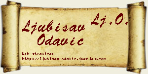 Ljubisav Odavić vizit kartica